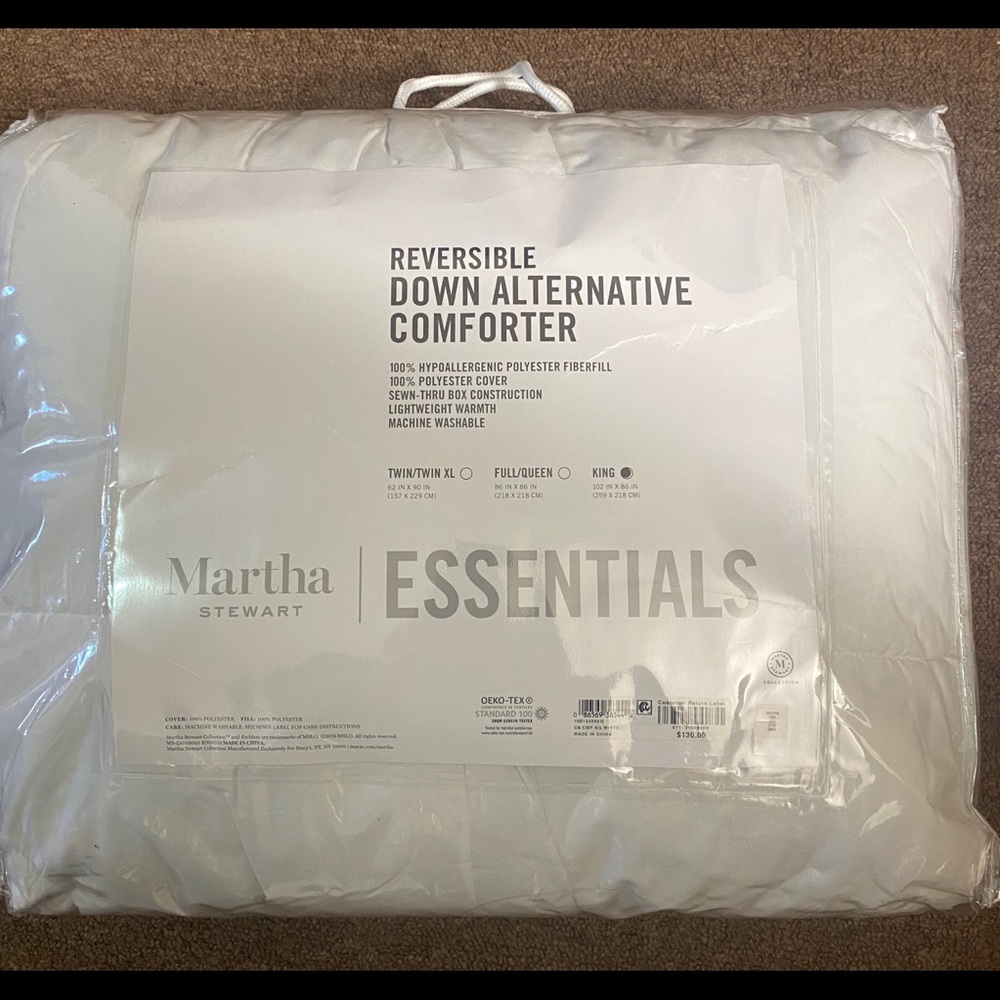 Martha Stewart Down Alternative Comforter